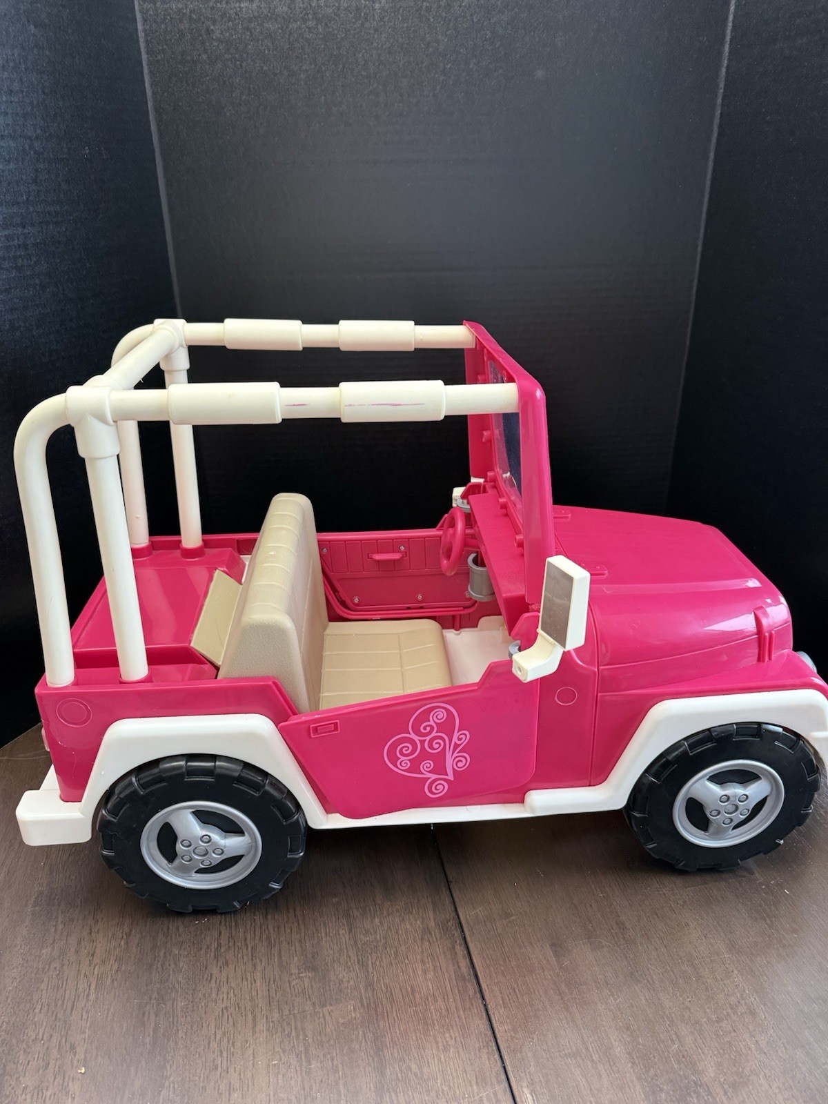 Our Generation OG Pink And Grey Jeep 4X4 Vehicle Fits Americ