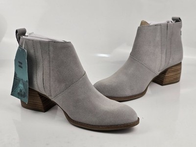 TOMS Leilani Women's Drizzle Grey Suede Ankle Boots US Size 8