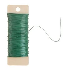22 Gauge Green Floral Paddle Wire 4 oz