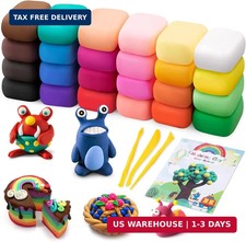 Air Dry Modeling Clay Kit - 24 Colors with 3 Sculpting Tools - Magic Foam Clay f