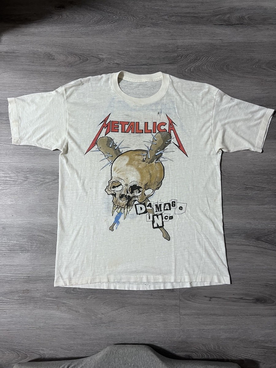 Vintage 80s Metallica Pushead Damage Inc Shirt Size L Thrash