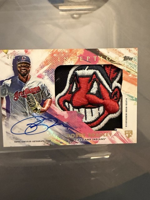 2020 Topps Inception - Autograph Jumbo Hat Patch Bobby Bradley Team Logo /5