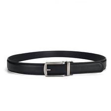 PU Leather Men's Belt with Modern Alloy Buckle Fits Waist Sizes Up to 42 Inches