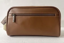 Kenneth Cole Reaction Saddle Toiletry Kit Bag Brown MSRP $49.50