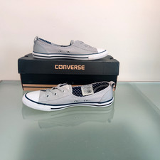 Image of New & Rare Converse All Star Ballerina Ballet Dance Slip on Wolf Grey UK 5