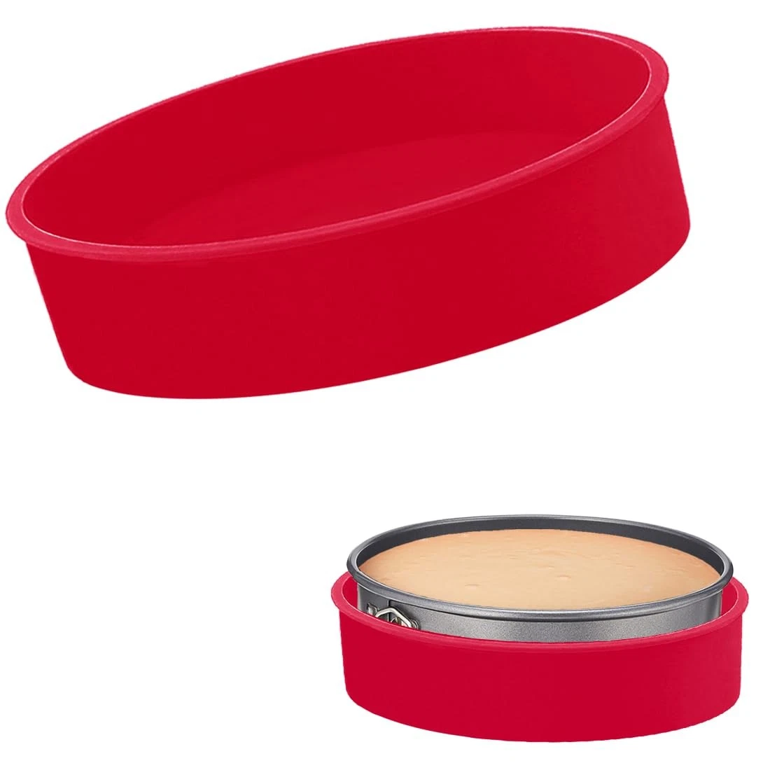 Silicone Springform Cheesecake Pan Protector 10 Inch Round Water Bath 9-9.5 In