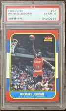 1986 Fleer Michael Jordan Rookie RC #57 PSA 6 | STUNNING, HIGH EYE APPEAL