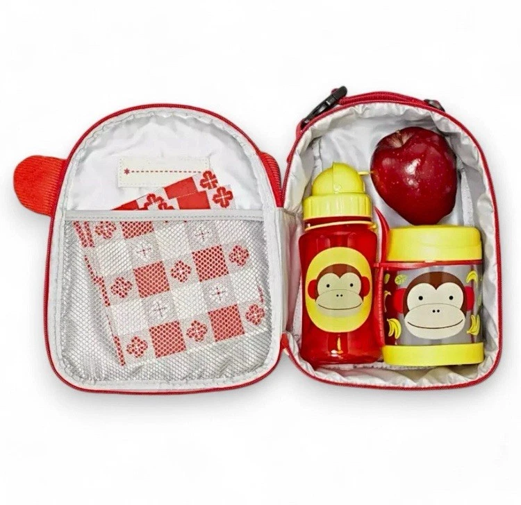 Tarro de comida aislado Skip Hop Zoo Monkey bebé niño pequeño para ir 5 horas frío 7 horas cálido Foto 4 de 4