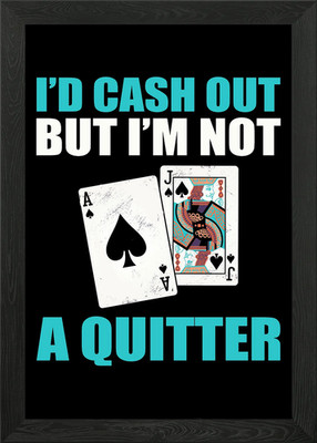Id Cash Out Blackjack Gerahmtes Wandbild Poster Leinwanddruck Bild