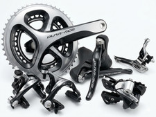 Gruppo Shimano Dura-Ace 9000 2x11 FC-9000 ST-9001 RD FD BR bici da strada set...