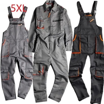 Safety Clothing Men's Long Sleeve Jumpsuit Worker Clothes Cargo Pockets