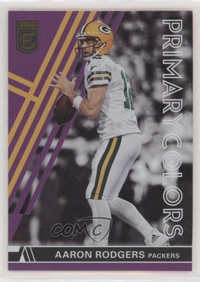 2018 Donruss Elite Primary Colors Purple 57/75 Aaron Rodgers #PC9 o7m