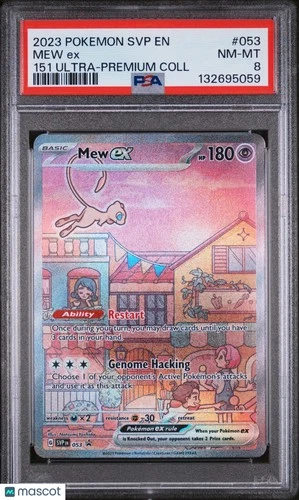 Mew EX Promo PSA 8 151 Ultra Premium Collection Black Star 053 2023