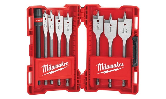 Milwaukee 49-22-0175 8-Piece Quik-Lok Spade Bit Set