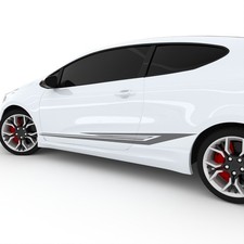 Motorsport Streifen | Universal Vinyl Sticker | 2x Auto Seitenaufkleber | N6A17B