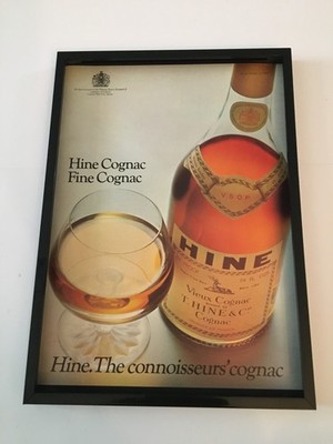 Hine Cognac - 1974 A4 gerahmt Original Reklame