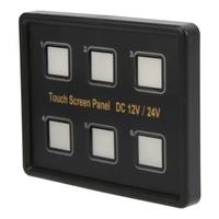 6 Gang Touch Screen Switch Panel ABS Slim Touch Control Panel Waterproof DC HOT