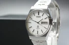 Vintage 1979 Seiko Type II 7123-8090 Steel Day-Date Quartz Mens Watch JAPAN