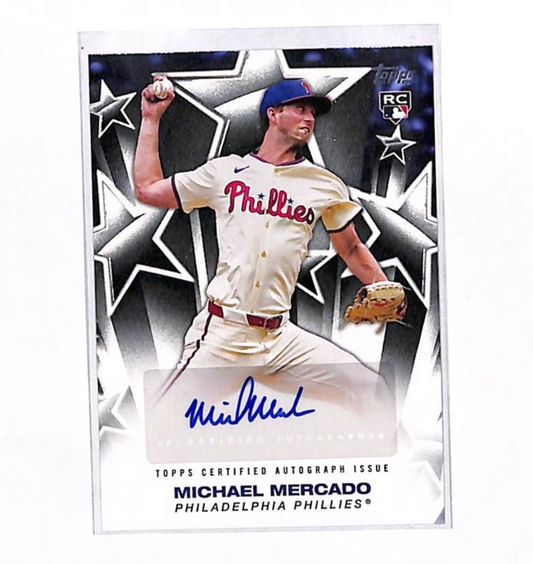 2025 Topps Michael Mercado Baseball Stars Rookie Auto Autograph