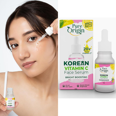 Pure Origin 20x Korean Vitamin C Brightening Face Serum For Glowing Skin 10 ml