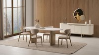 Esszimmer Set Esstisch 4X StüHle Konsole Mit Spiegel Modern Stil Edel