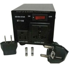 SevenStar ST-100W Watt 110V to 220V Step Up/Down Transformer Voltage Converter