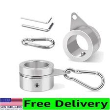 2 Pack Silver Flag Pole Rings - Rotating, Adjustable, Durable for All Weather