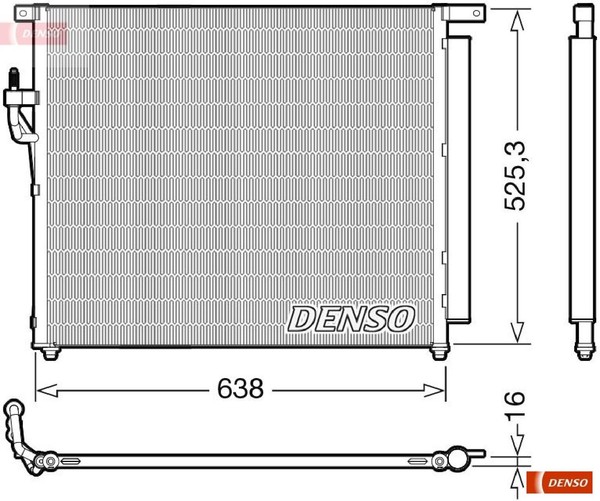 Denso DCN10049 Kondensator FüR Klimaanlage Kondensator Klimaanlage FüR Ford-image