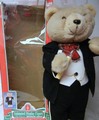 Vintage Animated Telco MOTION-ette Electric Christmas Figure Bear Grandpa Rare