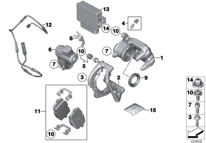 Rear Brake Pad Set For 2011-2025 BMW F10 528i 535d 535i X3 X4 Z4 i8 JURID NEW