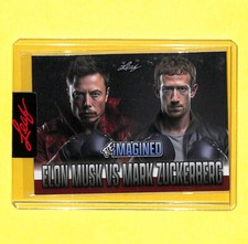 2023 Leaf Reimagined Elon Musk VS Mark Zuckerberg Boxing Match Card /1131