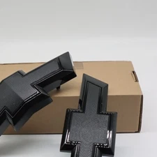 For 2016-24 Camaro Front&Rear Emblem Clip-On & Back Sticker Black Badge#23358106