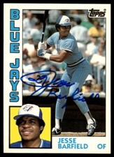 1984 Topps Tiffany Jesse Barfield Auto Toronto Blue Jays #488 COA Card Signed