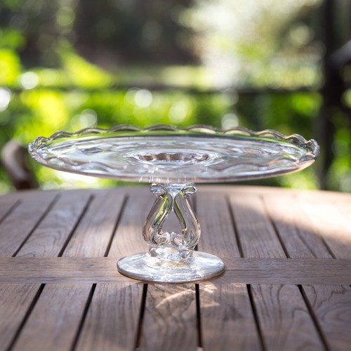 Viking New Martinsville Prelude Pedestal Cake Stand 11 1/4" - Picture 2 of 5