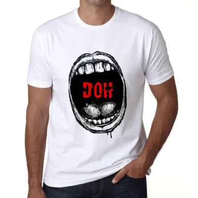 Herren Grafik T-Shirt Mundausdrücke d'oh   Mouth Expressions D'oh