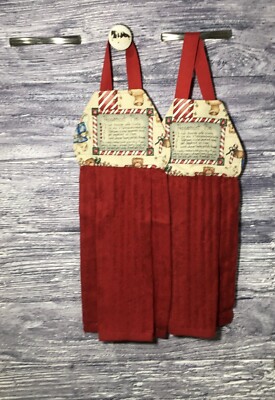 Hanging Kitchen Towel Peppermint Pie Recipe Peppermint Sticks Canes Bears Stars