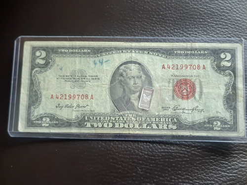 1953, USA, $2, RED SEAL, CIRCULATED, VERY GOOD CONDITION, HOW YOU CAN SEE.