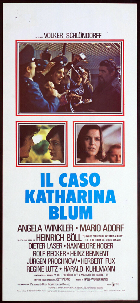 Locandina originale film Il caso Katharina Blum (1975) - Regia di Margarethe von Trotta, Volker Schlöndorff