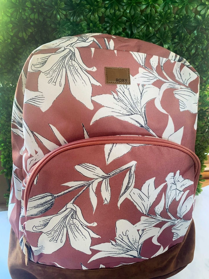 Roxy розовый рюкзак с белыми цветами - совершенно новый - Бесплатная доставка - Изображение 3 из 4