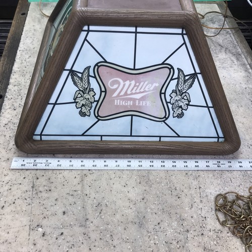 Vtg 1985 MILLER HIGH LIFE BEER GIRL ON THE MOON Hanging Poker Pool Table Light - Picture 21 of 24