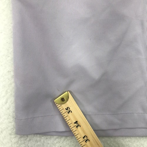 Peter Millar Shorts Mens 34 (35) Purple Striped Crown Sport Flat Front Golf - Picture 2 of 9