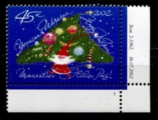 Christmas And New Year 2003. Santa Klaus. 1w. corner edge (2). Ukraine 2002