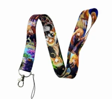 10pcs Japanese anime Neck Strap Lanyard Key chain Card Badge Holder