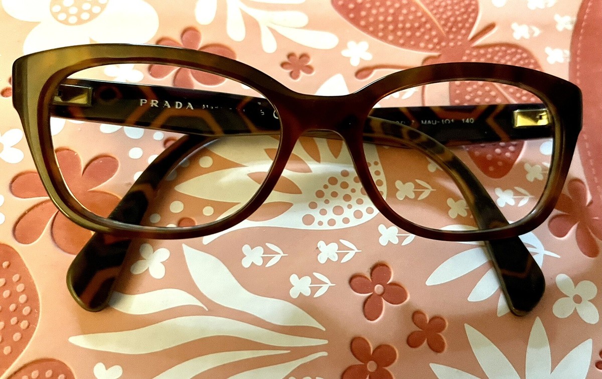 Authentic PRADA MAU 140 ITALY NO LENSES Frames only Brown 