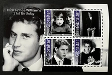 Prince William 21st Birthday mnh Souvenir Sheet 2003 Gibraltar #945a