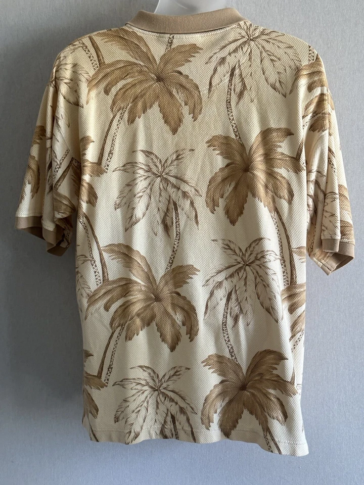 OP Polo Camisa Deportiva Para Hombre Informal Manga Corta Color Beige Talla XL Tropical Foto 2 de 4