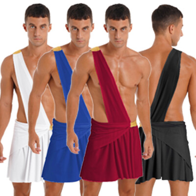 Männer Kleid Toga Kostüm Bühne Rock Leistung Nachtwäsche Roman Unterwäsche Gott