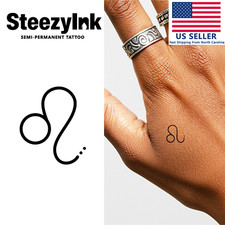 SteezyInk temporary tattoo Leo last upto 2 weeks 1 x 1 inch