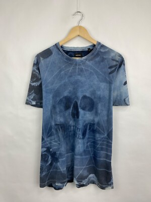 🇺🇸 Vintage Diesel Skull Skeleton Y2K T-Shirt Rare Retro