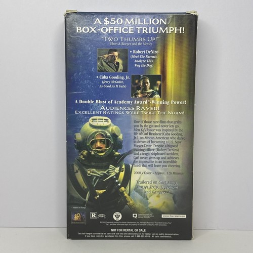 Men of Honor (VHS 2000) Robert De Niro Cuba Gooding Jr. Preview Screener Copy - Picture 2 of 3